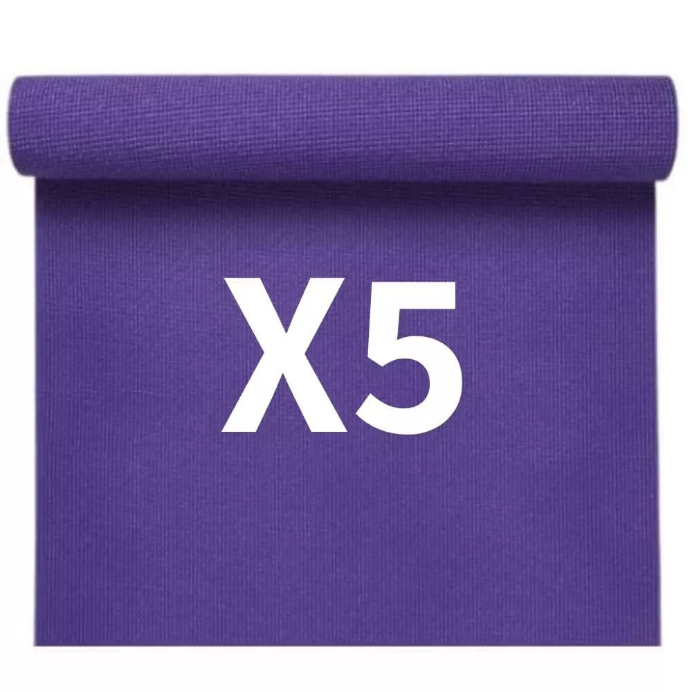 5 מזרני יוגה ופילאטיס 6 מ"מ סגול